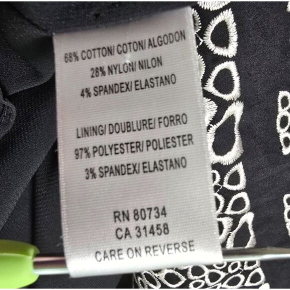 BCBG MaxAzria Dress 4 Black Sundress Geometric Boho Pockets Adjustable Strap - Picture 13 of 15